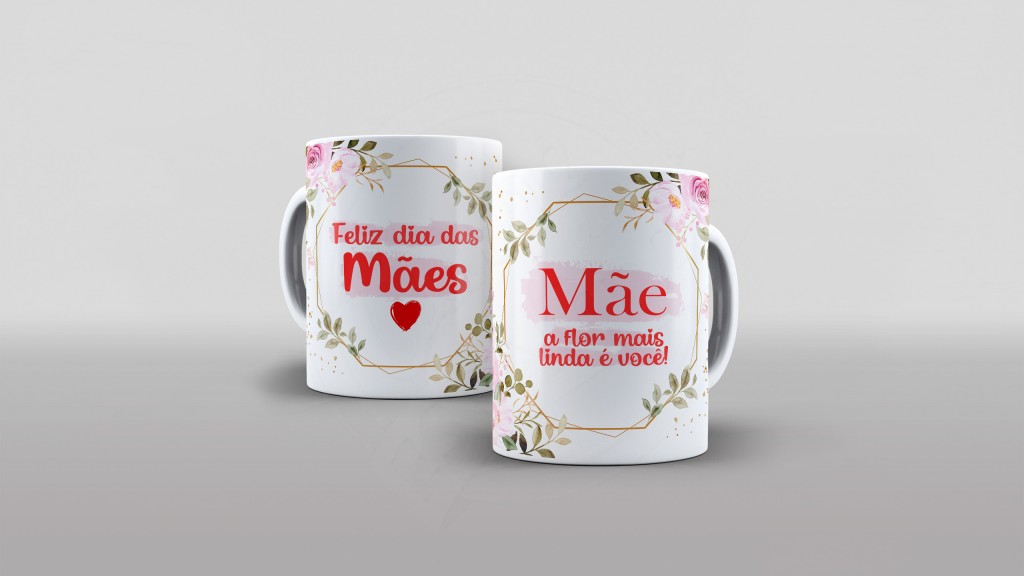 ARTE MÃE A FLOR MAIS LINDA É VOCÊ ESTAMPA PARA CANECA-1950