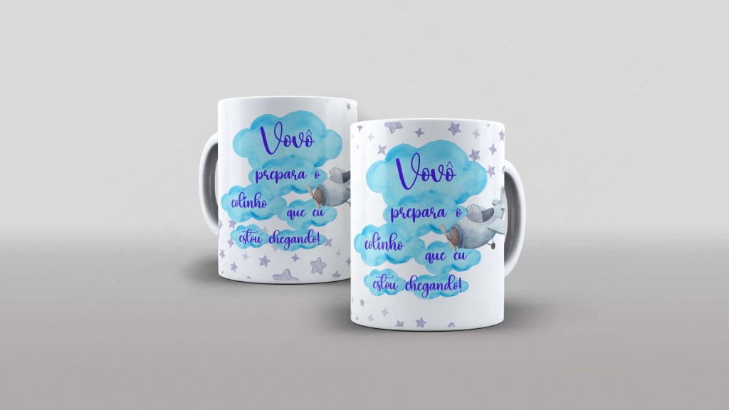 ARTE PARA CANECA - VOVÔ, PREPARA O COLINHO QUE EU ESTOU CHEGANDO!-3573