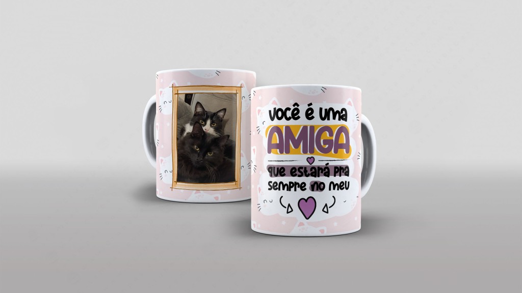 ARTE CANECA - VOCÊ É UMA AMIGA QUE ESTARÁ PRA SEMPRE NO MEU CORAÇÃO-4341