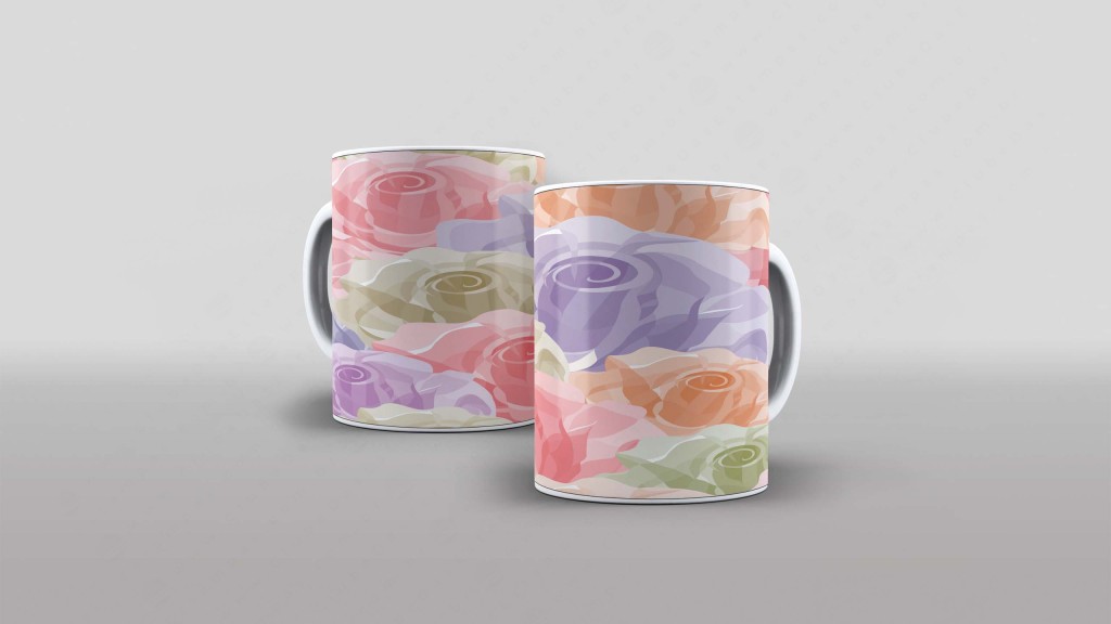 ARTE PARA CANECA DE FLORES COLORIDAS-5150