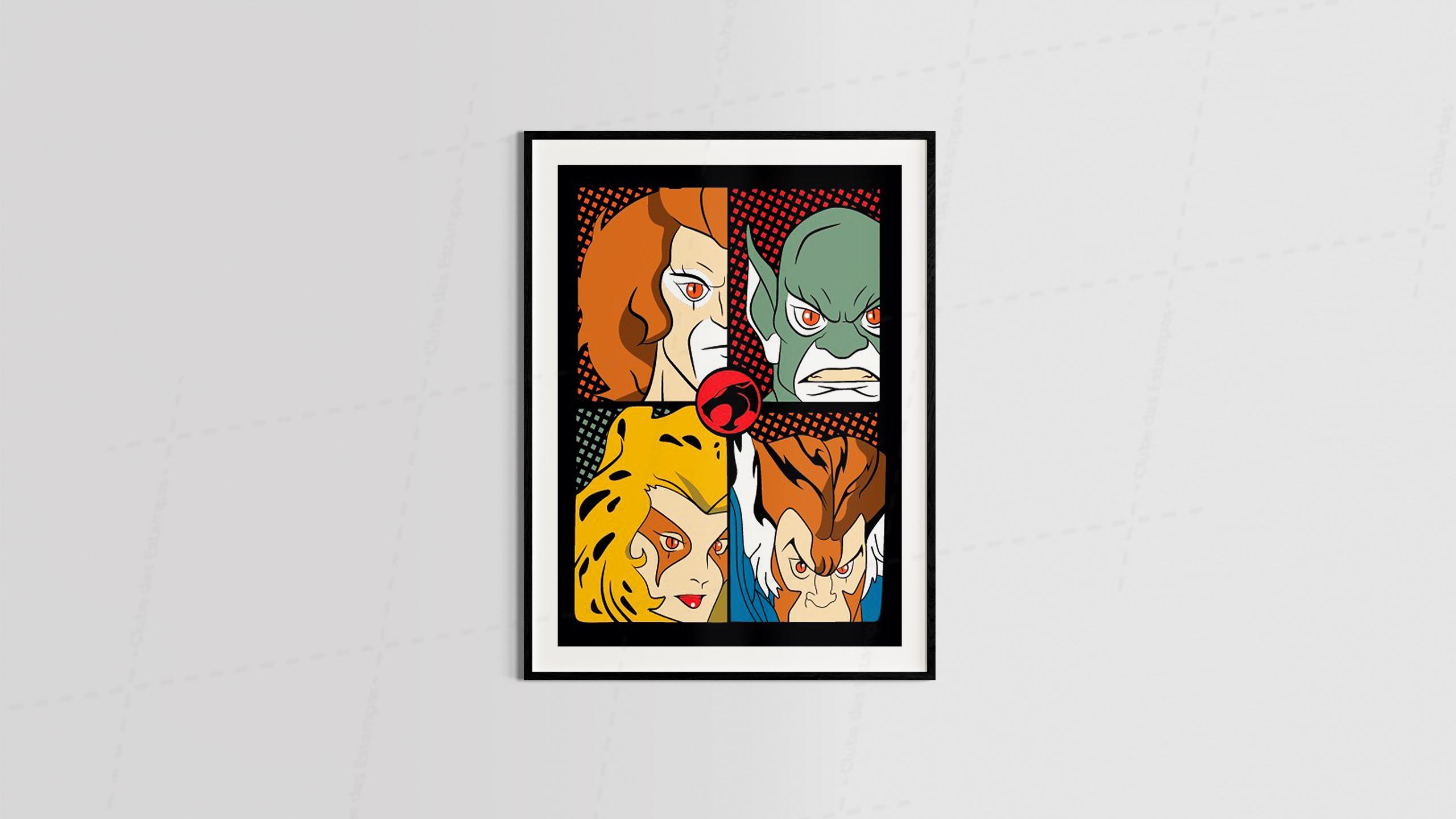 Arte thunder cat desenho animado geek maneira para qu adros e placas decorativos-6360