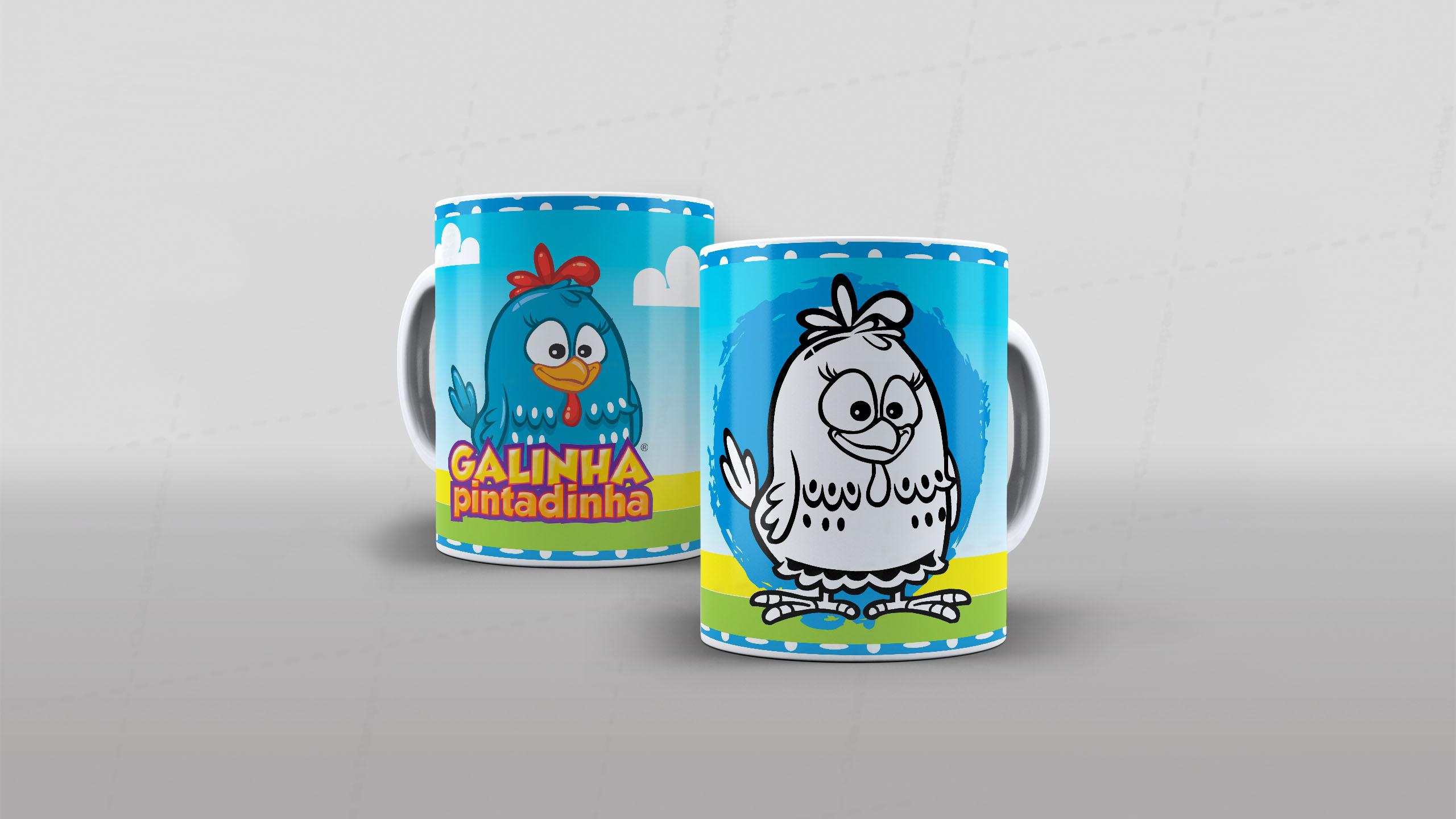 Arte Galinha Pintadinha - CANECA POLÍMERO-6488